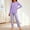 Suit-205Purple, variant on Gamivast 2 Piece Pajama Set for Women Long Sleeve Crew Neck Top and Tapered Pants Set Classic Plaid Pattern Breathable Soft Sleepwear Loungewear Set