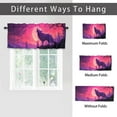 thumbnail image 6 of Wolf Curtains Valances for Home Decor Wild Animal Howling Under The Moon Purple Starry Sky Window Treatment Valance Curtains for Bathroom 54 by 18 in, 1 Panel, 6 of 6