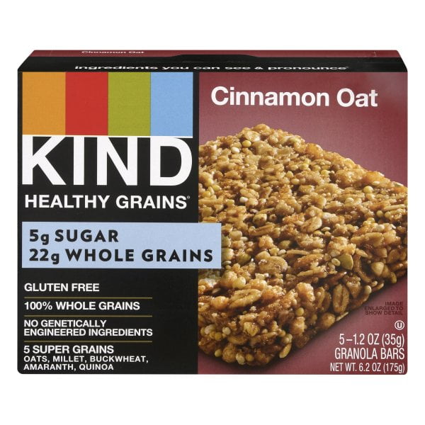 KIND Healthy Grains Granola Bar, Cinnamon Oat, 5 Bars, Gluten Free