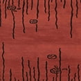thumbnail image 1 of Ahgly Company Indoor Square Abstract Red Abstract Area Rugs, 3' Square, 1 of 6