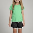 thumbnail image 2 of Hessimy Girls 2 Piece Outfits Summer Clothes Short Sleeve Tops and Shorts Set Cute Outfits,Cute Style(Light Green,4-5 Years), 2 of 7