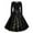 *15-Black, variant on VBVC No Boundarie Women's Santa Claus Tie Belt Dress,Ladies Sparkling Snowflake Midi Dress,Merry Christmas Clothes Gift For Women,Black,Size M