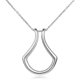 thumbnail image 1 of Nuevo collar sencillo en forma de U para mujer, colgante de cadena de clavícula con forma de abanico, moda creativa, plateado, 1 of 2