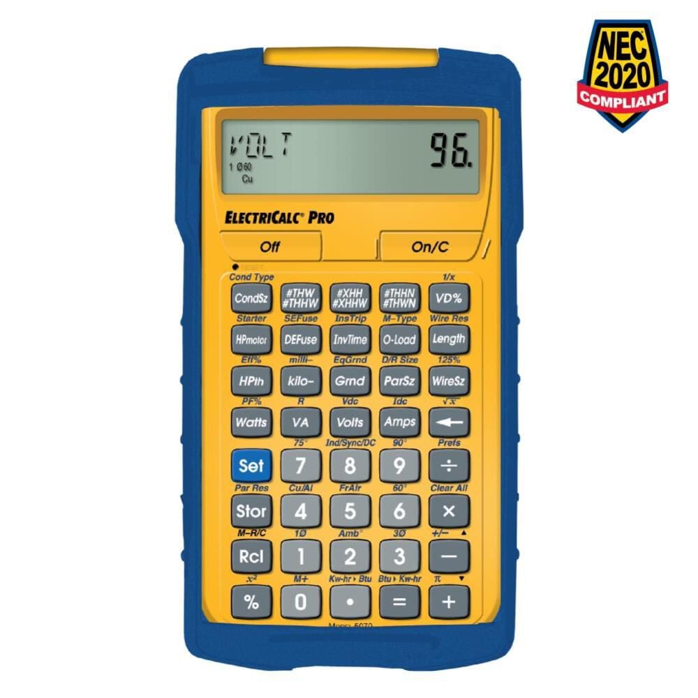 Calculated Industries ElectriCalc Pro Electrical Code Calculator with Armadillo Gear Case, Black