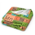 thumbnail image 2 of Periodic Table Of The Elements Blanket Gifts For Kids Adults - Lightweight Throw Blanket For Bedroom Living Room Decor Soft Fuzzy Fleece Cozy Plush Bed Couch 60"X50", 2 of 7