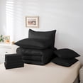 thumbnail image 4 of Manfei Leopard Print 7-Piece Twin Bedding Sets,Animal Wildlife Bedding Comforter Set,Black Grey Breathable Sheet Sets,Breathable Abstract Room Decorative,Reversible, 4 of 6