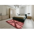 thumbnail image 5 of Ahgly Company Machine Washable Indoor Square Transitional Cranberry Red Area Rugs, 4' Square, 5 of 7