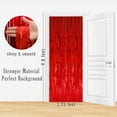 thumbnail image 2 of 3 Pcs Red Door Streamers Tinsel Curtain Party Streamers Backdrop Fringe Foil Wall Background for Birthday Halloween Christmas Wedding Party Decoration(3.3 ft x 9.8 ft), 2 of 7