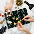thumbnail image 4 of Skeleton Cutting Board, Simple Monochrome Pattern of Pointing Funny Spooky Halloween, Decorative Tempered Glass Cutting and Serving Board, in 3 Sizes, by Ambesonne, 4 of 5