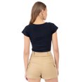 thumbnail image 3 of Playera Cuello Abierto Manga Corta Para Mujer Quarry Color Negro, 3 of 4