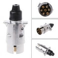 thumbnail image 3 of Durable 7 pines aleación de aluminio enchufe remolque camión remolque electricidad 12V conector enchufe de la UE, 3 of 5