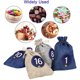 thumbnail image 5 of Fiudx Calendario de Adviento Diy, 24 Bolsas de Tela con Pinzas de Madera, 48 Pegatinas Numeradas, Cuerda de 10 M, Decoración para Árbol de Navidad, Cuenta Regresiva para Fiestas, Material de Lino, Ta, 5 of 7