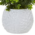 thumbnail image 3 of Nearly Natural Boxwood Artficial Plant in White Vase (Indoor/Outdoor), 3 of 5