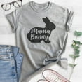 thumbnail image 2 of Mama Bunny Shirt, Unisex Women's Shirt, Easter Shirt, Rabbit Shirt, Heather Gray, Large, 2 of 6