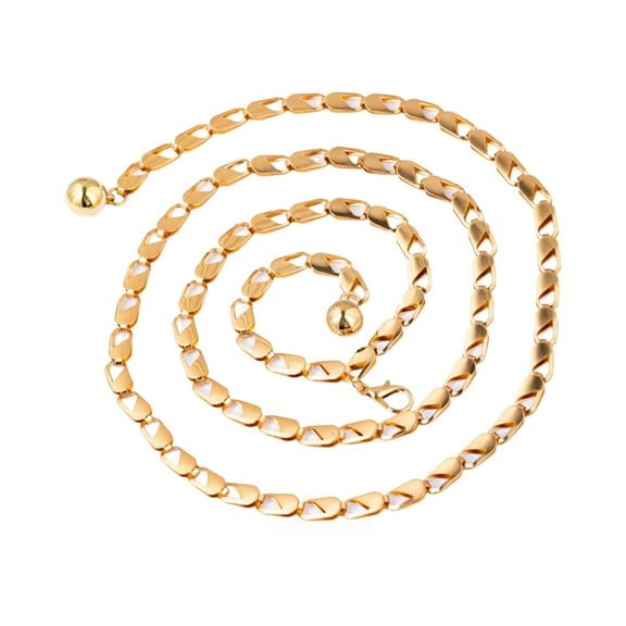 Grofry Chain Belt for Women Metallic Waist Belt Adjustable Geometric Belt Chain Gold Thin Chain Belts Versatile Summer Dress Accessories