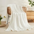 thumbnail image 6 of EMME Cotton Blanket Queen Size for Bed Soft Large 6 Layer Muslin Bed Blankets 80"x90" Lightweight Breathable Blanket All Season Gauze Blanket, White, 6 of 8