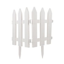 FRCOLOR 2 Sets White Plastic Fence Decorative Lawn Border for Gardens