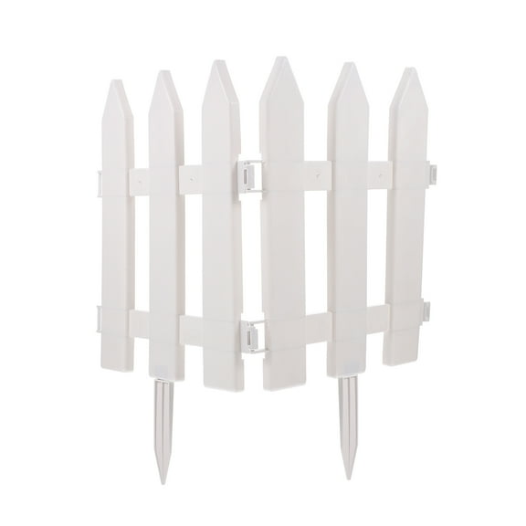 FRCOLOR 2 Sets White Plastic Fence Decorative Lawn Border for Gardens