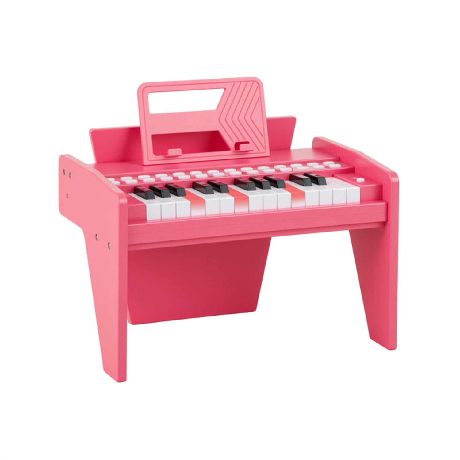 25 Keys Mini Digital Piano for Kids Age 3+, Lighted Teaching Mode with 6 Tones & 15 Demo Songs-Pink