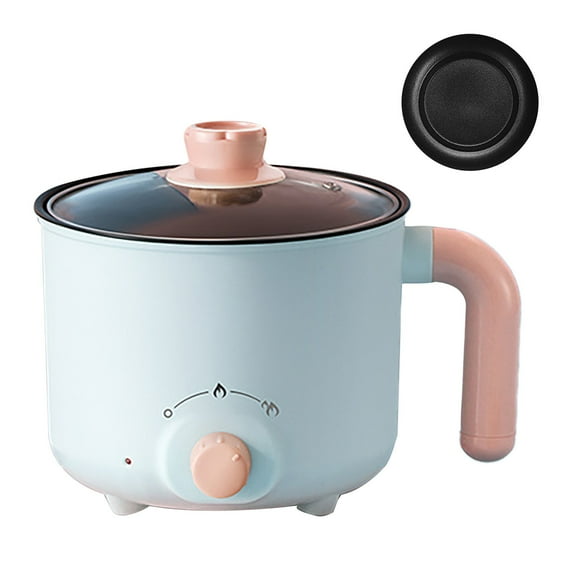 Portable Mini Electric Hot Pot, Multi Functional Travel Cooker Auto Power Off Non Stick Rapid Heating Compact and Anti Dry Burning for Travel Dormitory (Non Stick (with Stainless Steel Steam Pot))