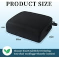 thumbnail image 5 of Extra Thick Chair Cushions,Office Chair Booster Seat Cushion to Raise Seat Height for Pain Relief,18 x 16 x 6 inch Non Slip Memory Foam Thick Cushion with Carry Handle（Grey）, 5 of 9