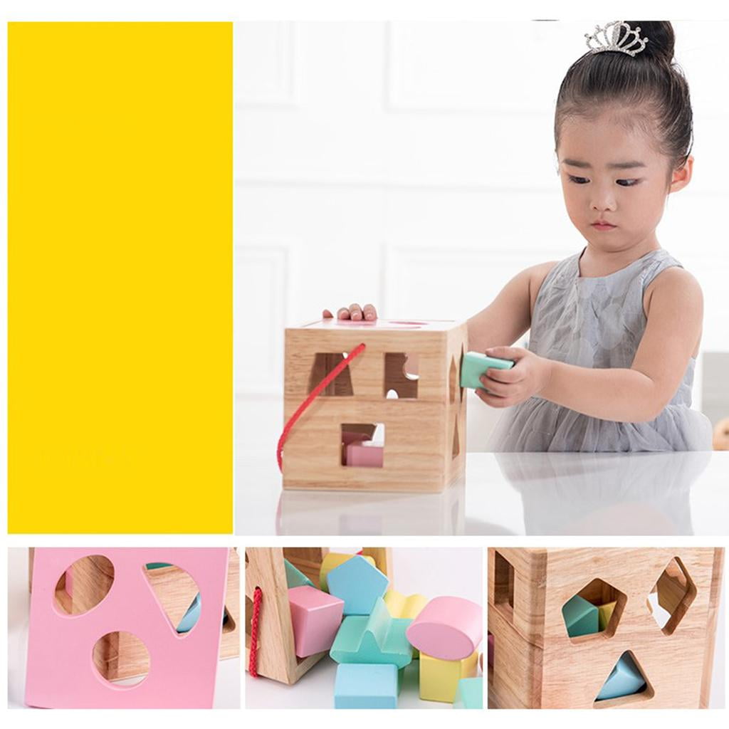 Block Toys Shape Sorter Puzzle Box Baby Toddler Buildings Educational Gifts  USA