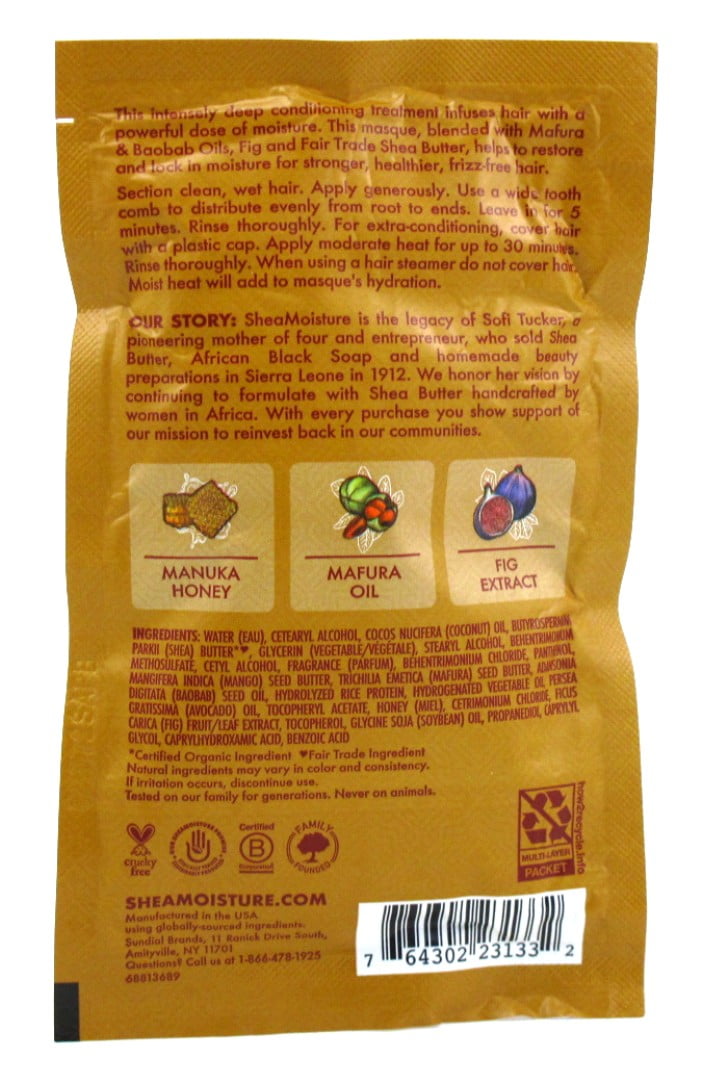 Shea Moisture Manuka Honey & Mafura Hair Masque Packette (12 Pack)