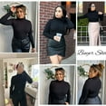thumbnail image 6 of COMFREE Long Sleeve Bodysuit for Women Turtleneck Casual Stretchy Basic Tops, 6 of 7