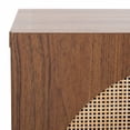 thumbnail image 2 of SAFAVIEH Ophelia Coastal 2 Door 2 Shelf Media Stand, Walnut (46.9 in. W x 15.5 in. D x 21 in. H), 2 of 10
