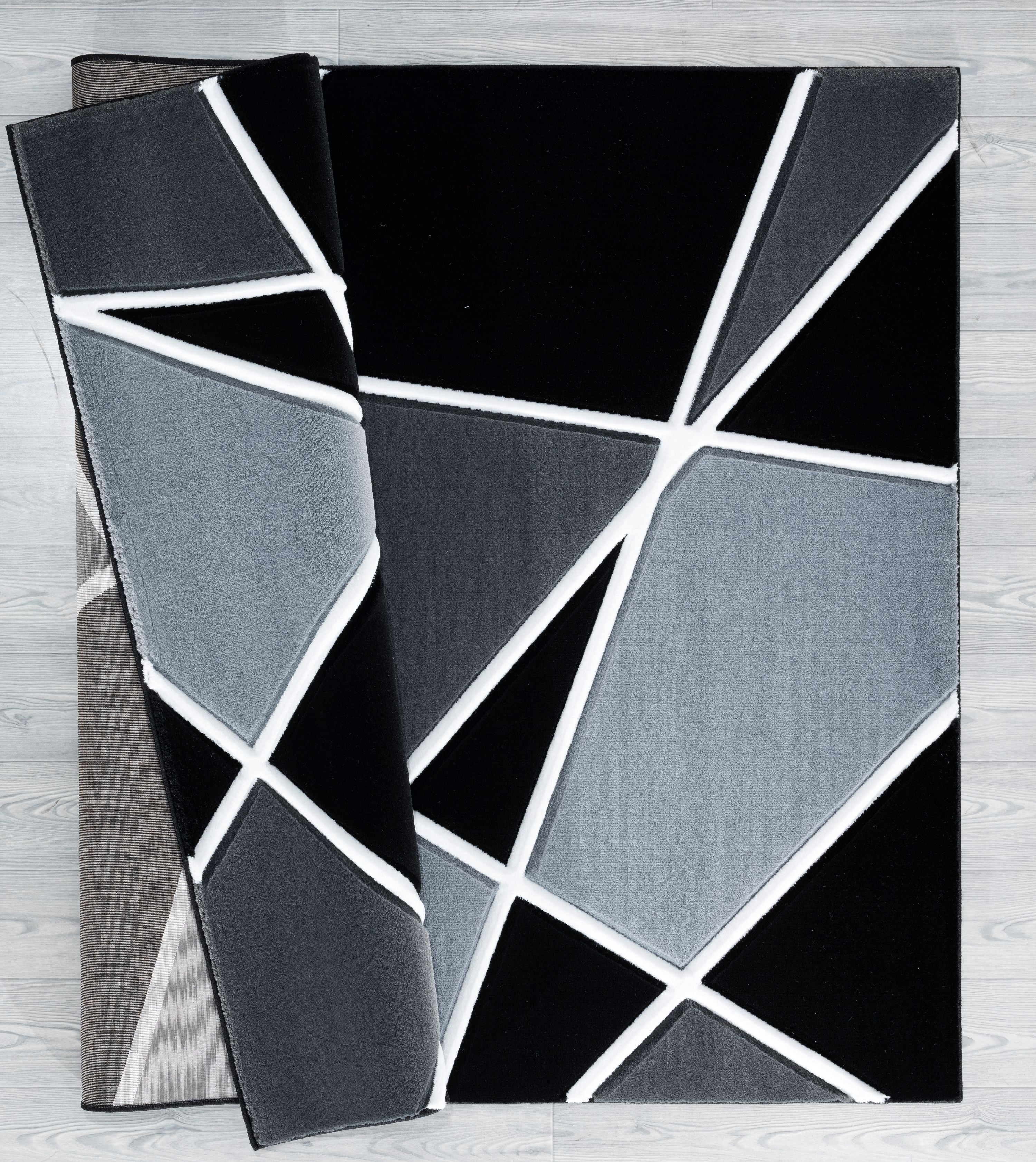 United Weavers Drachma Loyola Modern Abstract Accent Rug, Grey, 2'7" x 4'2"