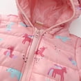 thumbnail image 5 of JUMEYU Toddler Puffer Jacket Girl Printed Puffer Jacket for Baby Bear Ear Hooded Zip-Up Winter Coat (Light Pink,6-12 Months), 5 of 9