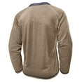 thumbnail image 5 of Resicozy Men's Long Sleeve Henley Shirts Big and Tall Button V-Neck T-Shirt Classic Causal Solid Color Tops with Pocket Khaki 2XL, 5 of 6