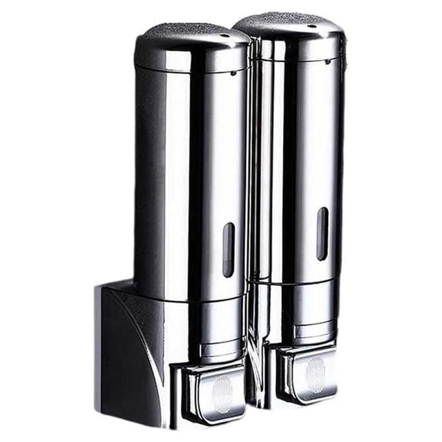 Inteprter Dispensador de de manos montado en la pared del Hotel de oficina, baño de cocina, lavabo, herramienta dispensadora de Gel de ducha de Juegos de accesorios de baño Rejillas duales