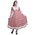 thumbnail image 1 of Bimba Kurti Indien pour Femmes Imprimé Ligne A Anarkali Kurti Robe Décontractée, 1 of 5