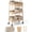 Brown, variant on 3-Tier Rolling Utility Cart with 4 Woven Baskets, Diaper Book Snack Cart, Storage Organizer for Nursery, Kitchen, Craft Room, Home SPA, Living Room, Metal Frame Trolley on Lockable Wheels, Brown