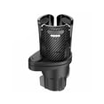 thumbnail image 1 of Portavasos doble para coche, soporte telescópico ajustable para botellas de agua, accesorio para beber jugo de automóvil, accesorio para Automoción decorativa y accesorios Fibra de Carbono Negro, 1 of 6