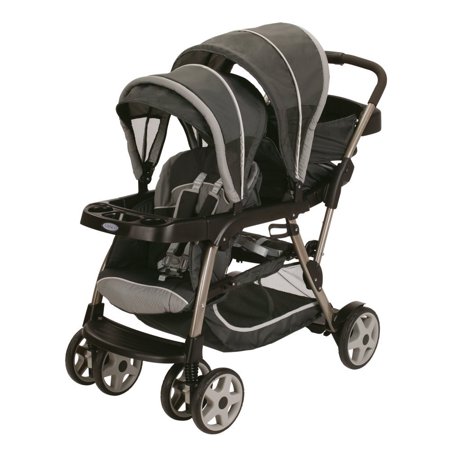 graco ready2grow click connect lx dual baby stroller glacier