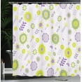 thumbnail image 4 of Ambesonne Floral Shower Curtain, Funky Flowers Pattern, 69"Wx84"L, Olive Green Apple, 4 of 5
