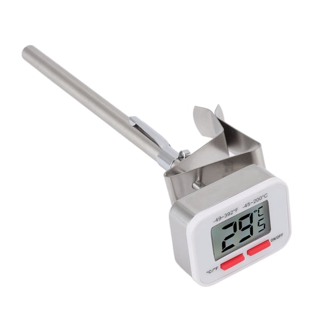 Food Thermometer, Fast Sensing White Large Display Screen Detachable Design Cooking Thermometer For Frying