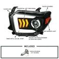 thumbnail image 3 of Spec-D Tuning Black Projector Headlights w/ LED & Sequential Turn Signal Compatible with 2014-2021 Toyota Tundra, Left + Right Pair Headlamps Assembly, 3 of 5