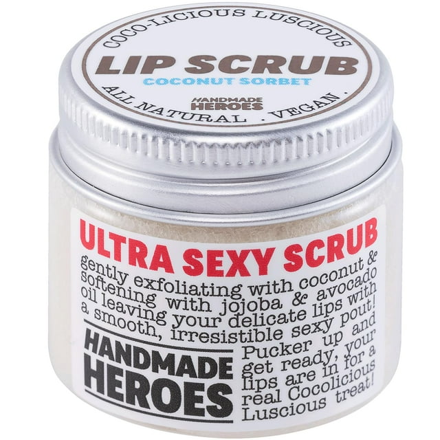 Exfoliante labial Handmade Heroes 100% natural, coco vegano, 30 ml