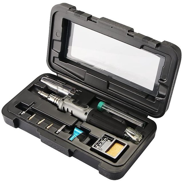 Soldador De Butano - Kit De Soldador De Gas 10 En 1 Encendido Automático Profesional Versátil Para Reparación Fabricación De Joyas Placas De Circuito Modelo De Soldadura. Afortunado Sencillez