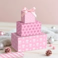 thumbnail image 5 of Pink Christmas Wrapping Paper Set - 12 Sheets with Gingerbread & Candy Cane Patterns for Holiday Gifts, 5 of 7