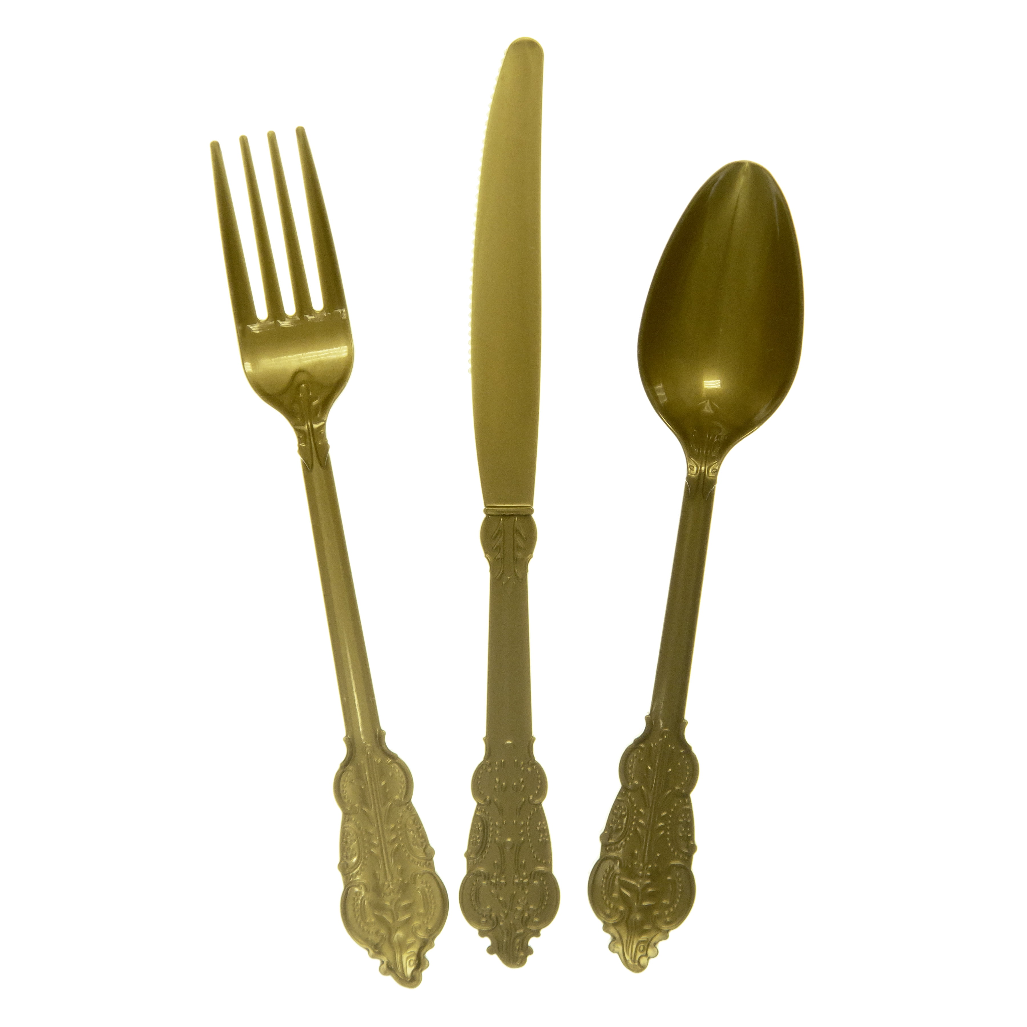 Pioneer Woman Fancy Orted Plastic Silverware Gold 18pc Pioneer Woman Fancy Orted Plastic Silverware Gold 18pc