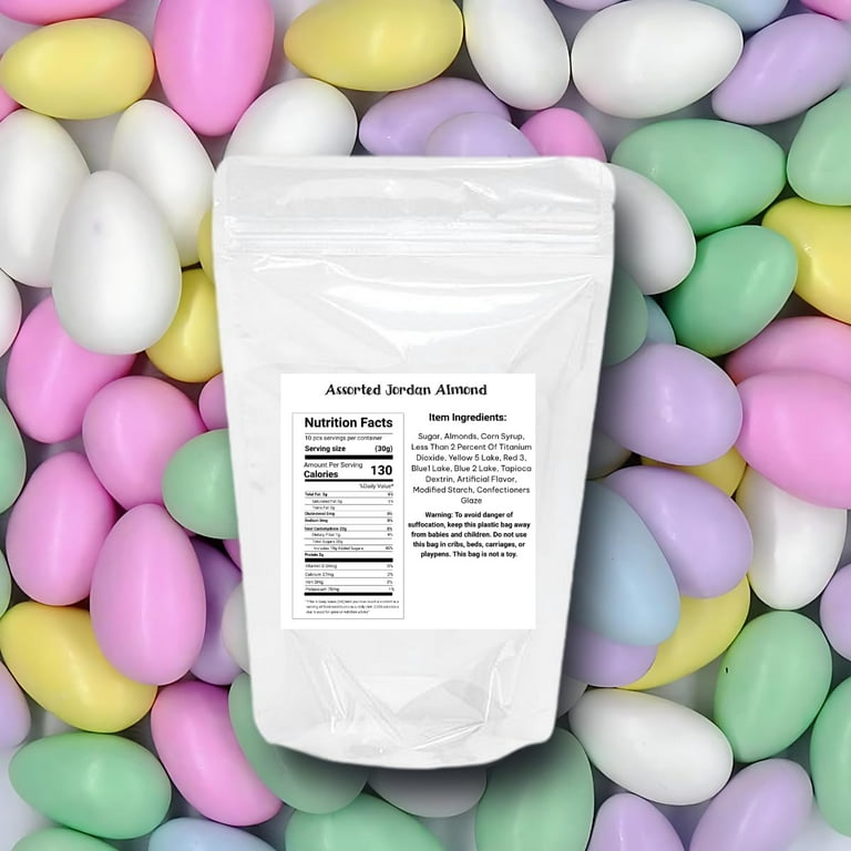 OBELYS Assorted Pastel Jordan Almonds 1 lb Bag Hard Candy Coated