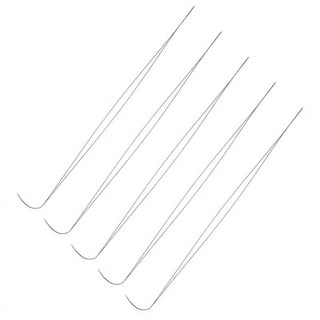 KEINXS 12PCS Big Eye Curved Beading Needles for Jewelry Making 5.24 Inch,  Stainless Steel Seed Beading Needles with Handle for Seed Beading Waistband Bracelet  Necklace 