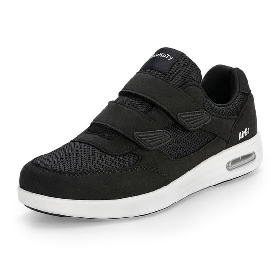 Men’s Adjustable Wide Width Walking Shoes, Lightweight Easy Slip-On Comfort Shoes for Everyday Wear, Sizes 8–13