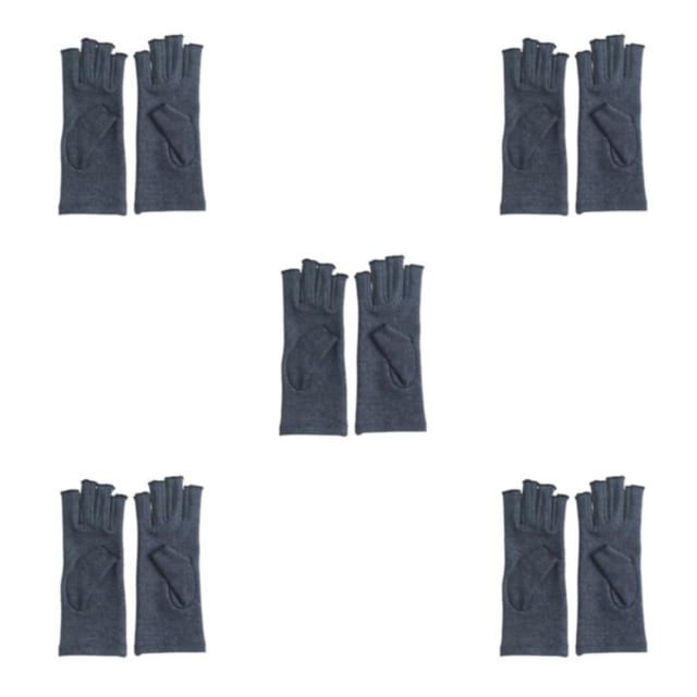 Guantes para la artritis Minnieouse Soporte para aliviar el dolor en las articulaciones Medio dedo Gris