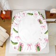 thumbnail image 4 of Manfei Dreamy Princess Bows Fitted Sheet Full,Cartoon Vegetable Pattern Bed Set,3-Piece,1 Fitted Sheet and 2 Pillowcases, 4 of 6