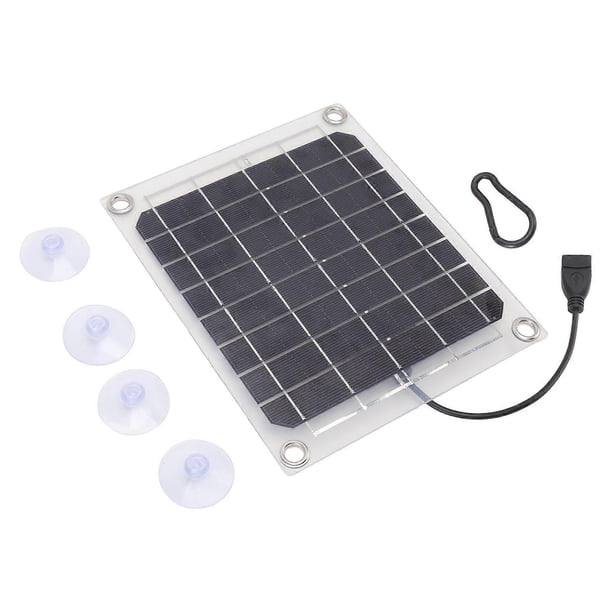 Panneau solaire 10 W avec sortie USB, design transparent, double face, pour la production d'énergie, idéal pour les voyages en extérieur